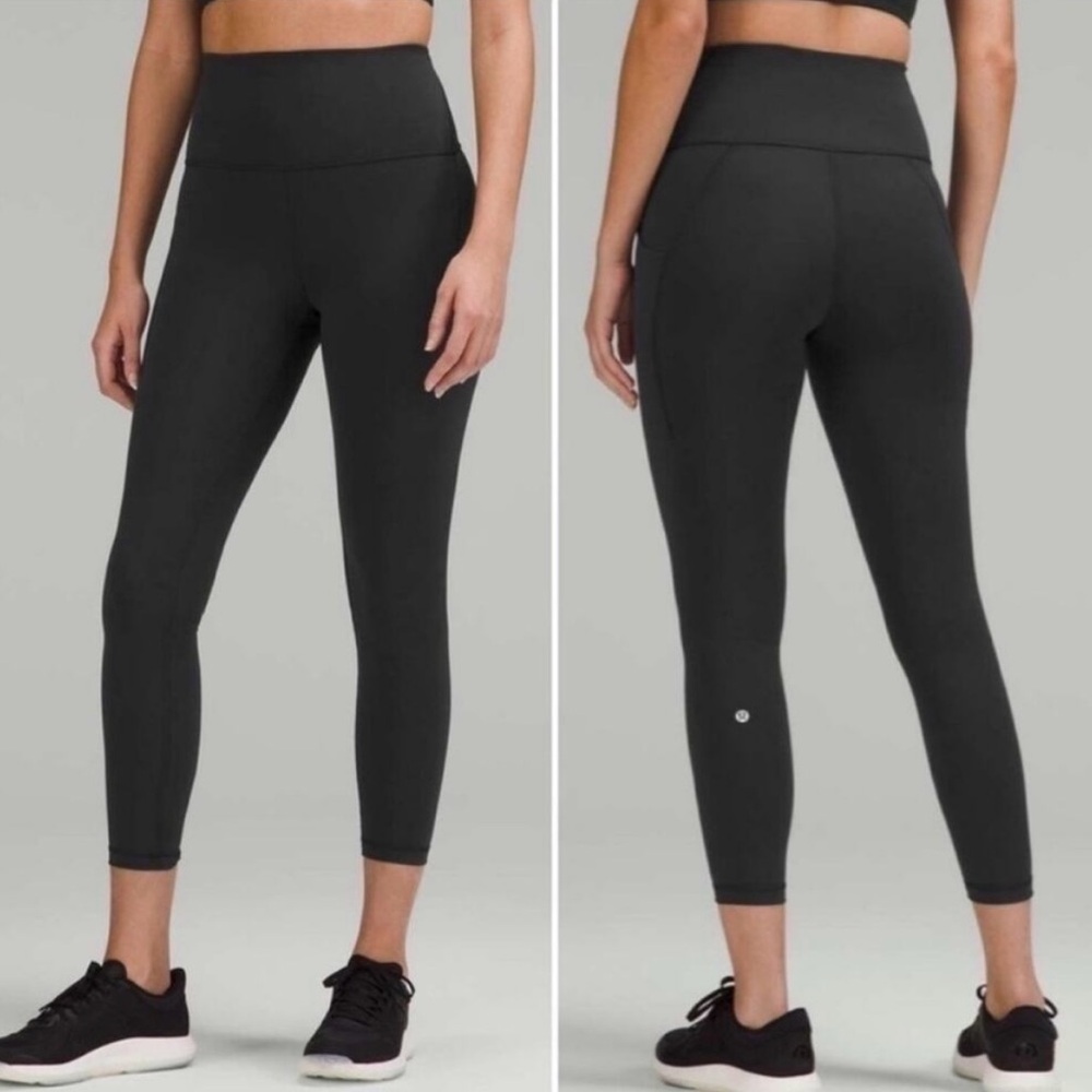 Lululemon NWOT Wunder Train High-Rise Tight with Pockets 25" Black 0 W5EPSS